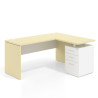 mesa en l 140x130 salvia blanco mate workplus mesa fondo 60cm con pedestal 70x60cm frontales metal 1