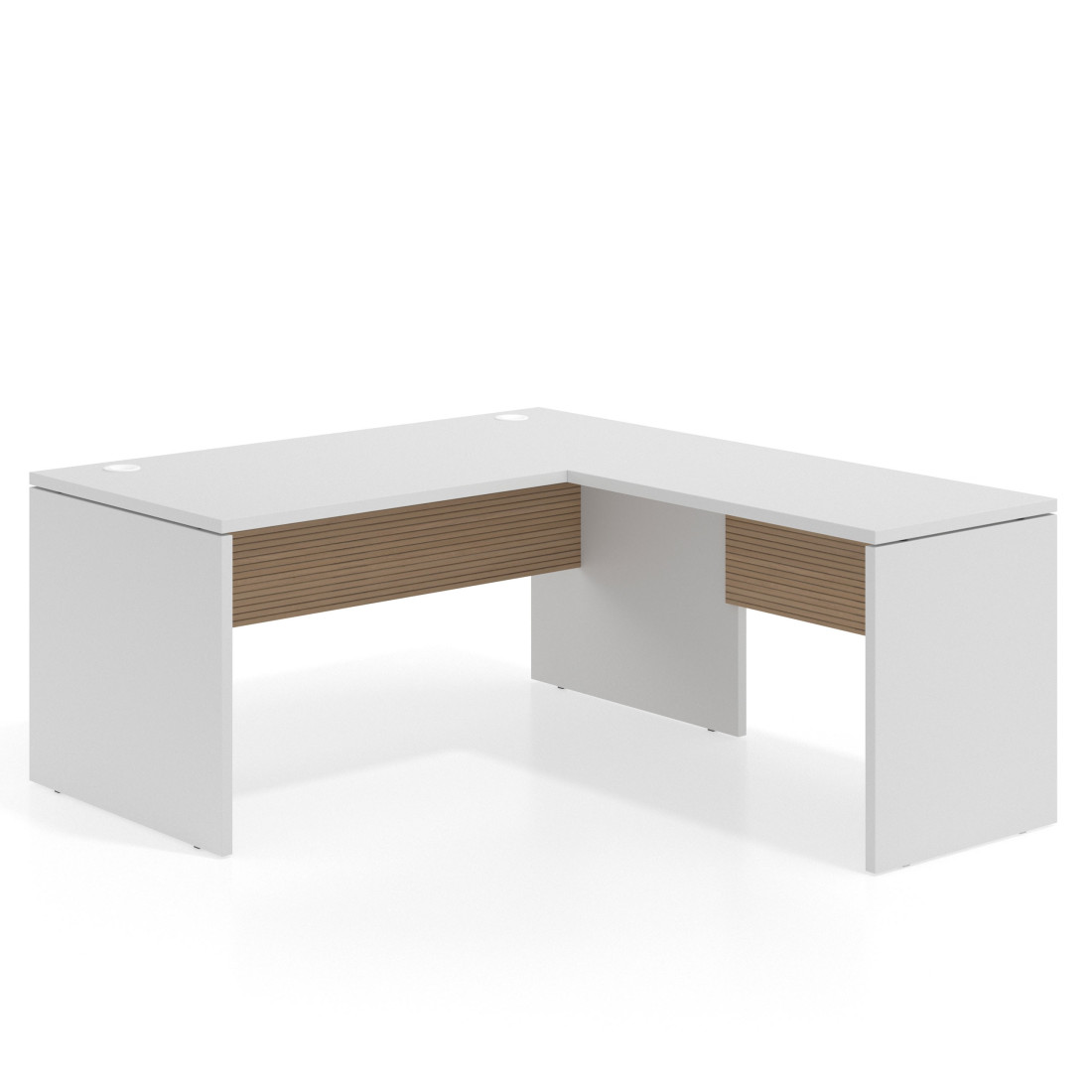 mesa en l 180x180 blanco mate rayado natural workplus mesa fondo 80cm con ala 1