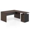 mesa en l 140x180 mistral gris tormenta workplus mesa fondo 80cm con pedestal 100x60cm frontales melamina 1