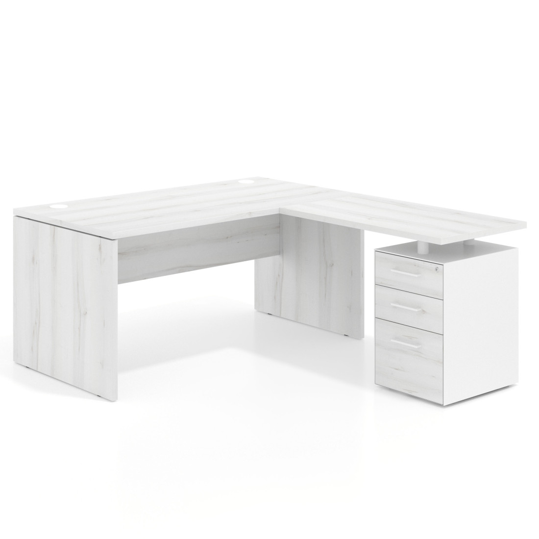 mesa en l 180x180 albo workplus mesa fondo 80cm con pedestal 100x60cm frontales melamina 1
