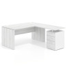 mesa en l 140x180 albo workplus mesa fondo 80cm con pedestal 100x60cm frontales melamina 1