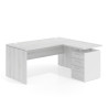 mesa en l 180x150 albo workplus mesa fondo 80cm con pedestal 70x60cm frontales melamina 1