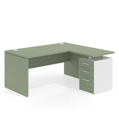 Mesa fondo 80cm con ala corta, frontales melamina