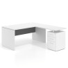 mesa en l 140x180 blanco mate gris tormenta workplus mesa fondo 80cm con pedestal 100x60cm frontales metal 1