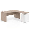 mesa en l 140x180 california workplus mesa fondo 80cm con pedestal 100x60cm frontales metal 1