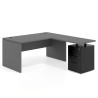 mesa en l 180x180 gris tormenta workplus mesa fondo 80cm con pedestal 100x60cm frontales metal 1