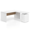 mesa en l 180x180 blanco mate rayado natural workplus mesa fondo 80cm con pedestal 100x60cm frontales metal 1