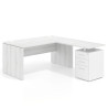 mesa en l 140x180 albo workplus mesa fondo 80cm con pedestal 100x60cm frontales metal 1