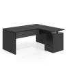 mesa en l 140x150 bocamina gris tormenta workplus mesa fondo 80cm con pedestal 70x60cm frontales metal 1