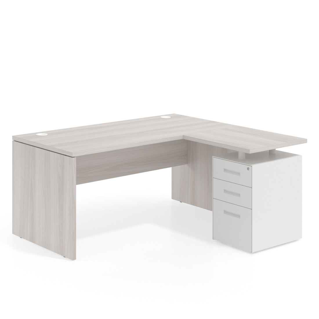 mesa en l 140x150 california workplus mesa fondo 80cm con pedestal 70x60cm frontales metal 1