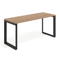 Mesa de escritorio pequeña Delta, fondo 60cm, estructura negra - NATURALE, 160X60