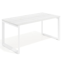 Mesa de escritorio Delta, fondo 80cm, estructura blanca - ALBO, 120X80