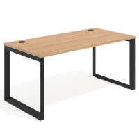 Mesa de escritorio Delta, fondo 80cm, estructura negra - SIROCO, 160X80