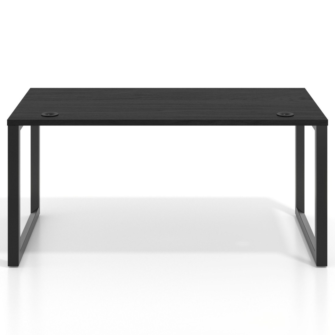 Mesa de escritorio Delta, fondo 80cm, estructura negra
