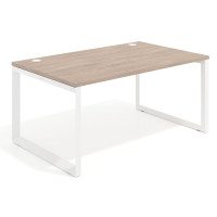 Mesa de despacho ejecutiva Delta fondo 100cm, estructura blanca - SAHARA, 120x100