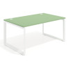 mesa de direccion 160x100 verde talco delta mesa individual fondo 100cm recto 1