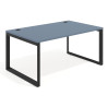 mesa de direccion 100x100 azul talco delta mesa individual fondo 100cm recto 1