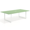 mesa co working 220x126 verde talco delta mesa de reuniones fondo 126cm recto 1