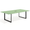 mesa co working 220x126 verde talco delta mesa de reuniones fondo 126cm recto 1