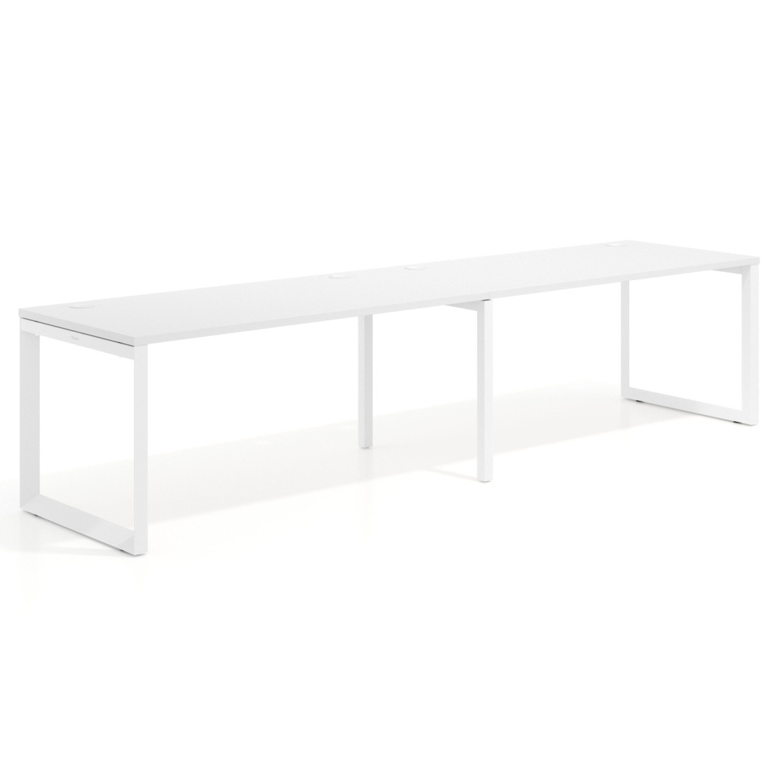 mesa multipuesto 200x80 blanco mate delta mesa progresiva doble fondo 80cm recto 1