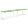 mesa multipuesto 200x80 verde talco delta mesa progresiva doble fondo 80cm recto 1
