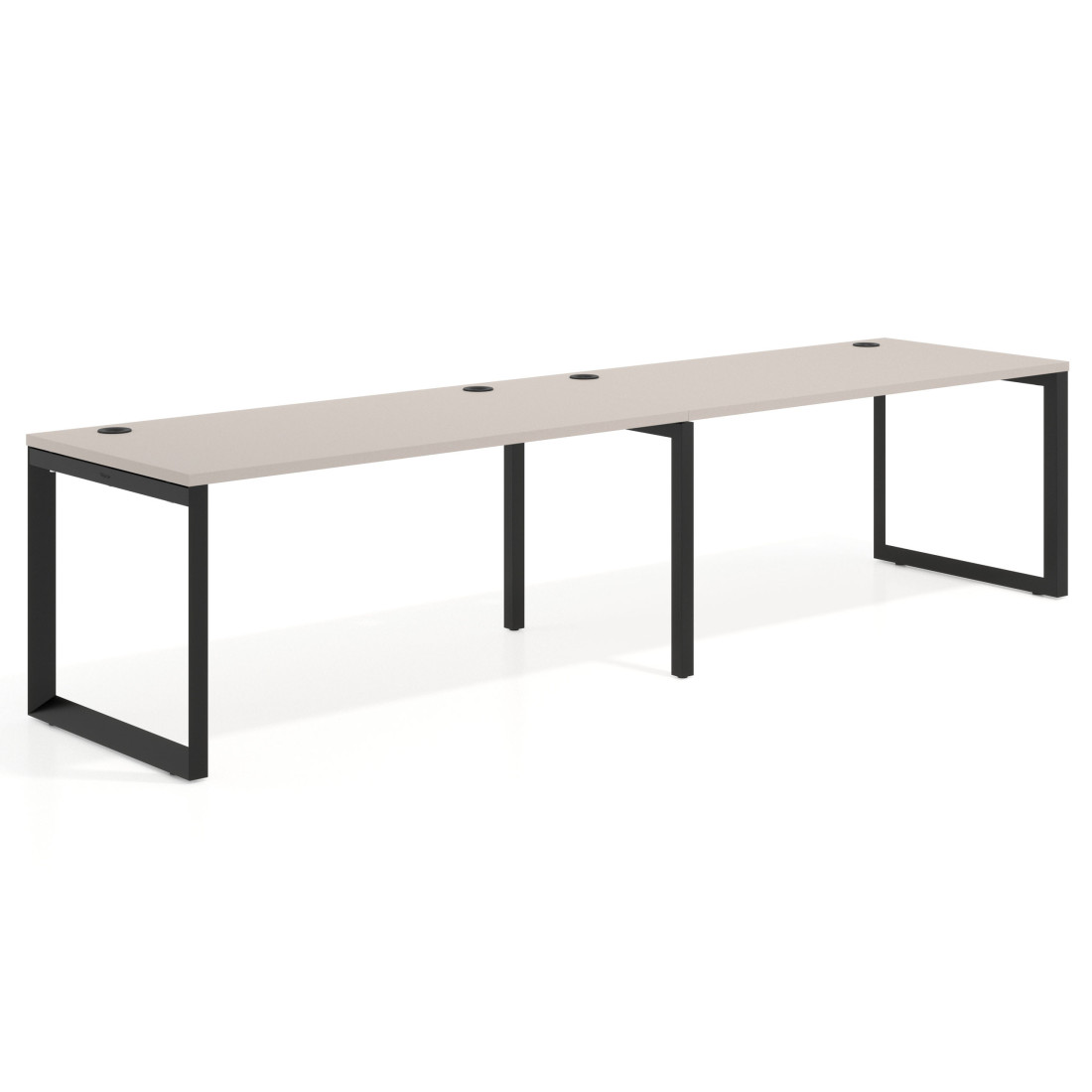 mesa multipuesto 200x80 gris coco delta mesa progresiva doble fondo 80cm recto 1