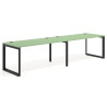 mesa multipuesto 200x80 verde talco delta mesa progresiva doble fondo 80cm recto 1