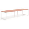 mesa multipuesto 200x100 rosa talco delta mesa progresiva doble fondo 100cm recto 1
