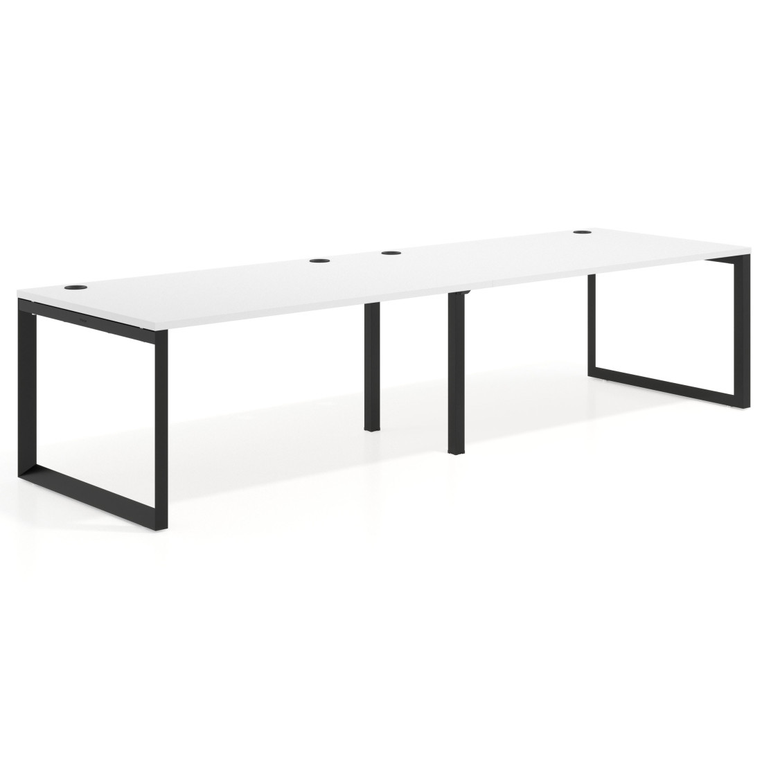 mesa multipuesto 200x100 blanco mate delta mesa progresiva doble fondo 100cm recto 1