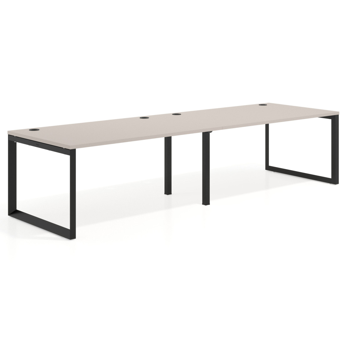 mesa multipuesto 200x100 gris coco delta mesa progresiva doble fondo 100cm recto 1