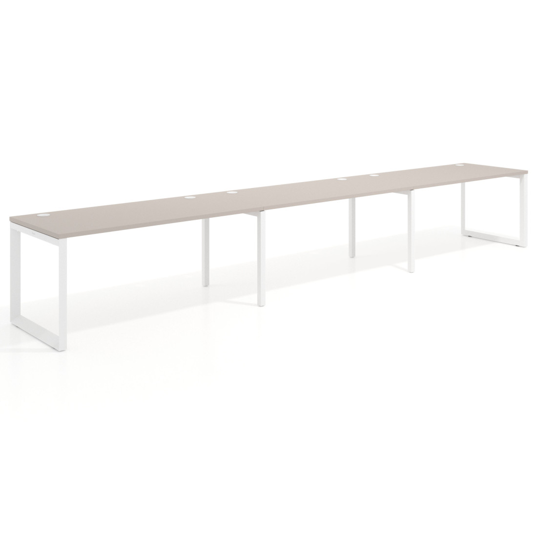 mesa multipuesto 300x80 gris coco delta mesa progresiva triple fondo 80cm recto 1