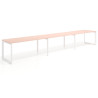 mesa multipuesto 300x80 rosa nube delta mesa progresiva triple fondo 80cm recto 1