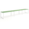 mesa multipuesto 300x80 verde talco delta mesa progresiva triple fondo 80cm recto 1