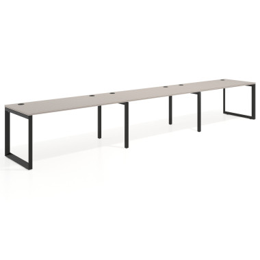 Mesa progresiva triple, fondo 80cm