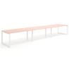 mesa multipuesto 300x100 rosa nube delta mesa progresiva triple fondo 100cm recto 1