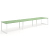 mesa multipuesto 300x100 verde talco delta mesa progresiva triple fondo 100cm recto 1