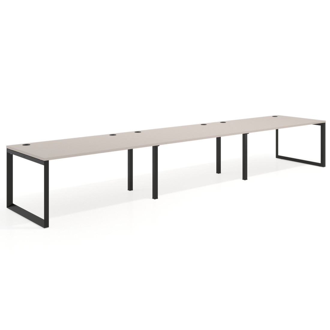 mesa multipuesto 300x100 gris coco delta mesa progresiva triple fondo 100cm recto 1