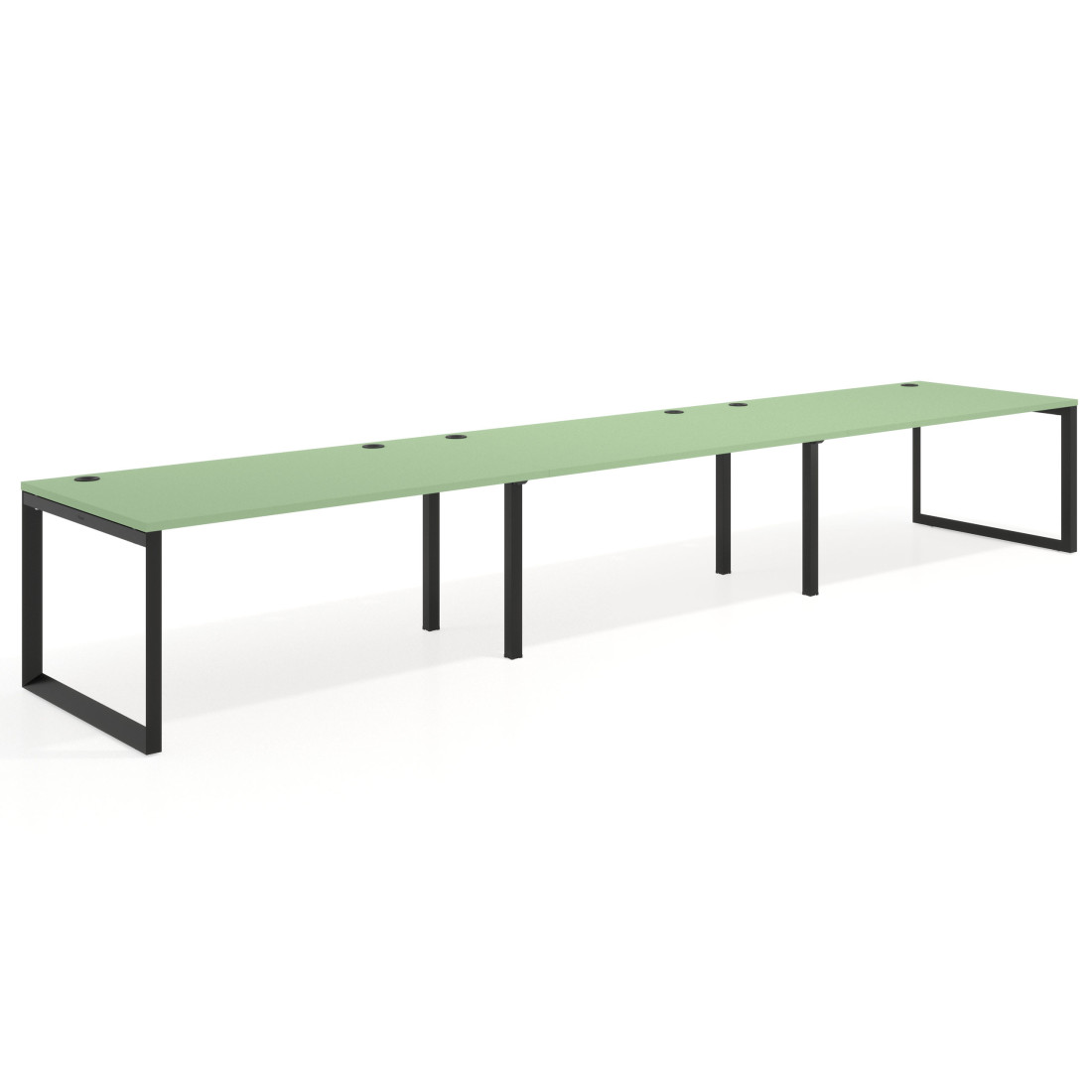 mesa multipuesto 300x100 verde talco delta mesa progresiva triple fondo 100cm recto 1