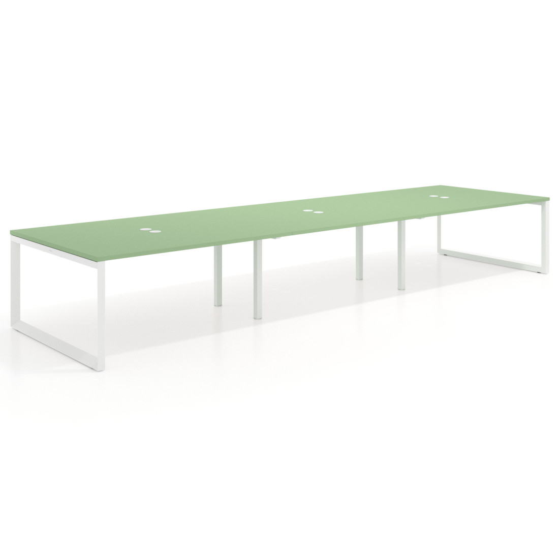 mesa multipuesto 420x142 verde talco delta mesa bench fondo 142cm recto 1