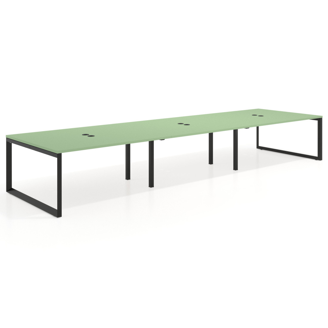 mesa multipuesto 360x142 verde talco delta mesa bench fondo 142cm recto 1