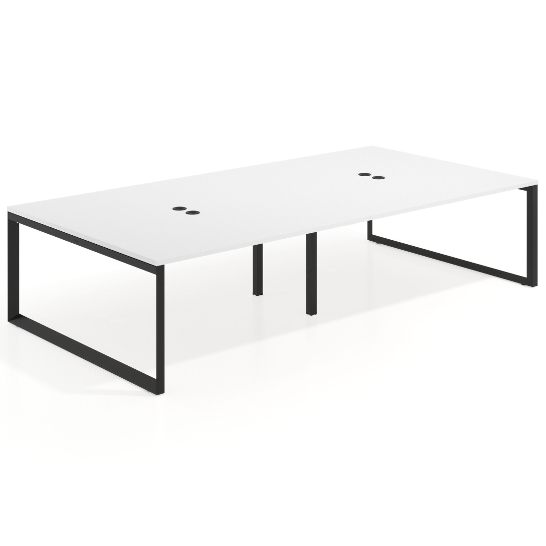 mesa multipuesto 240x166 blanco mate delta mesa bench fondo 166cm recto 1