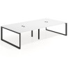 mesa multipuesto 280x166 blanco mate delta mesa bench fondo 166cm recto 1