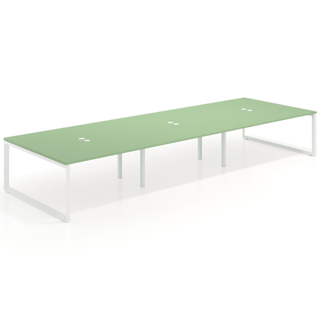 mesa multipuesto 360x166 verde talco delta mesa bench fondo 166cm recto 1