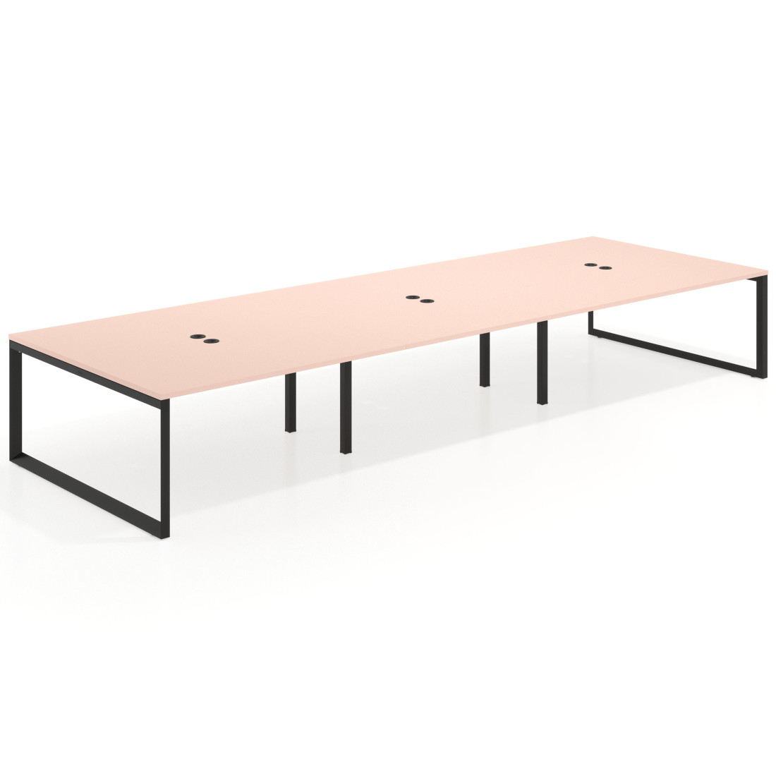 mesa multipuesto 360x166 rosa nube delta mesa bench fondo 166cm recto 1