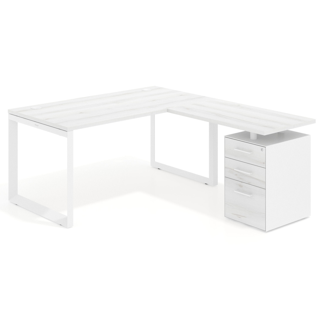 mesa en l 140x180 albo delta mesa de escritorio en l ala pedestal frontales melamina recto 1