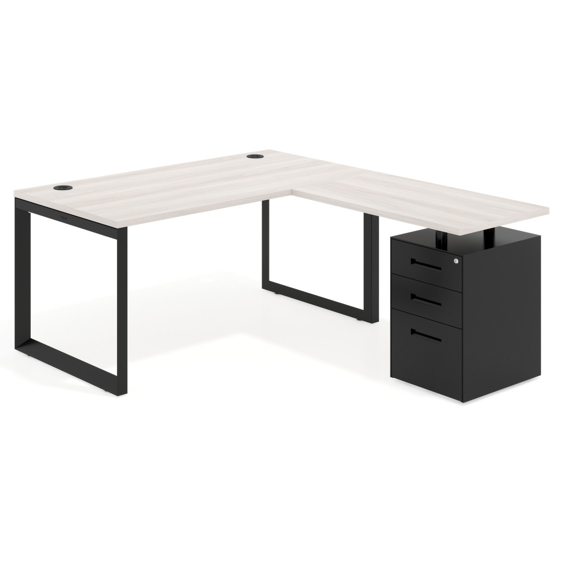 mesa en l 140x180 california delta mesa de escritorio en l ala pedestal frontales metal recto 1