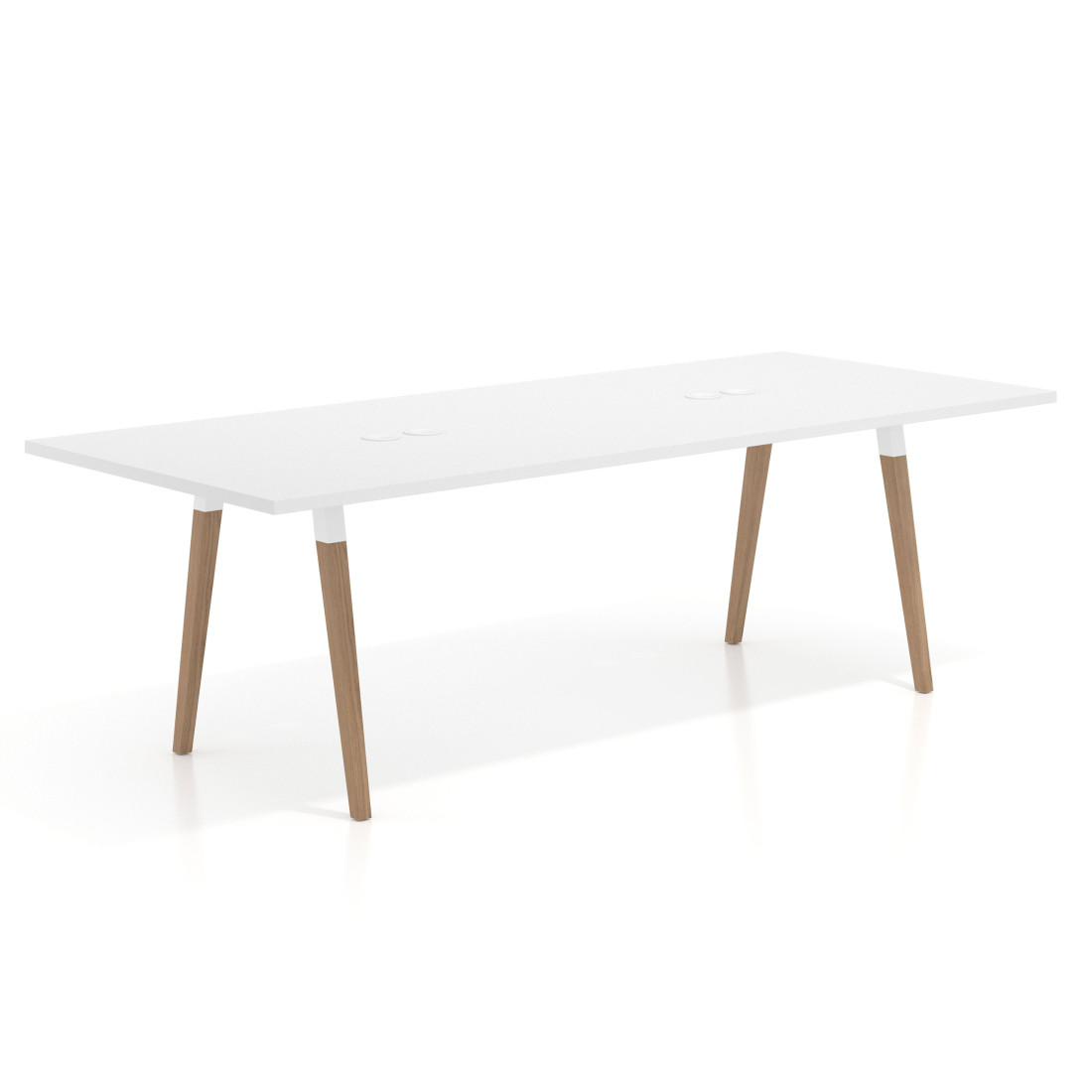 mesa reuniones 220x100 blanco mate arki mesa de reunion fondo 100cm recto 1