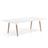 mesa reuniones 220x126 blanco mate arki mesa de reunion fondo 126cm recto 1