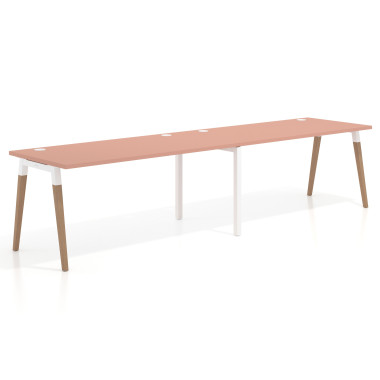 Mesa progresiva doble, fondo 80cm