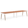 mesa multipuesto 200x100 terracota arki mesa progresiva doble fondo 100cm recto 1